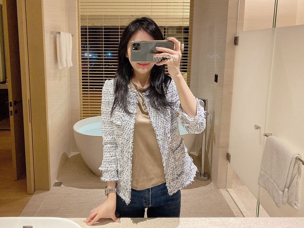縮圖：輕盈藍 寬毛邊小外套