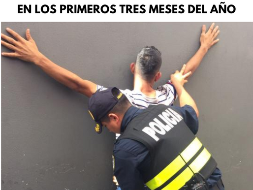 130 Delincuentes Detenidos Diariamente en los Primeros Tres Meses del Año