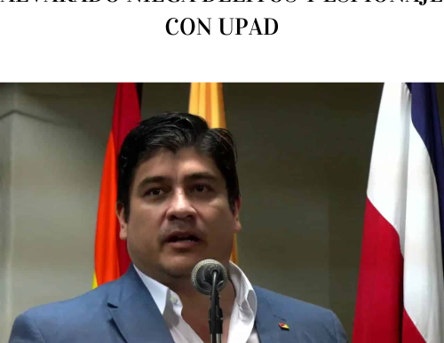 Alvarado niega delitos y espionaje con UPAD