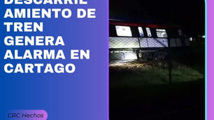 Descarrilamiento de tren genera alarma en Cartago