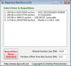 repartition bad drive repartition bad drive