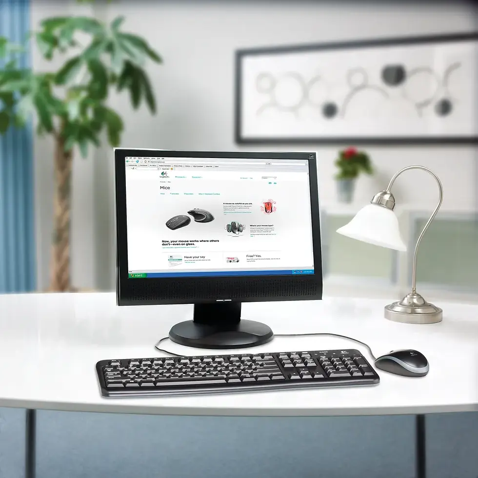 Thumbnail: LOGITECH MK120 WIRED DESKTOP COMBO - BLACK