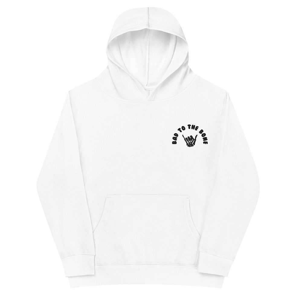 Thumbnail: Bad to the Bone Kids fleece hoodie