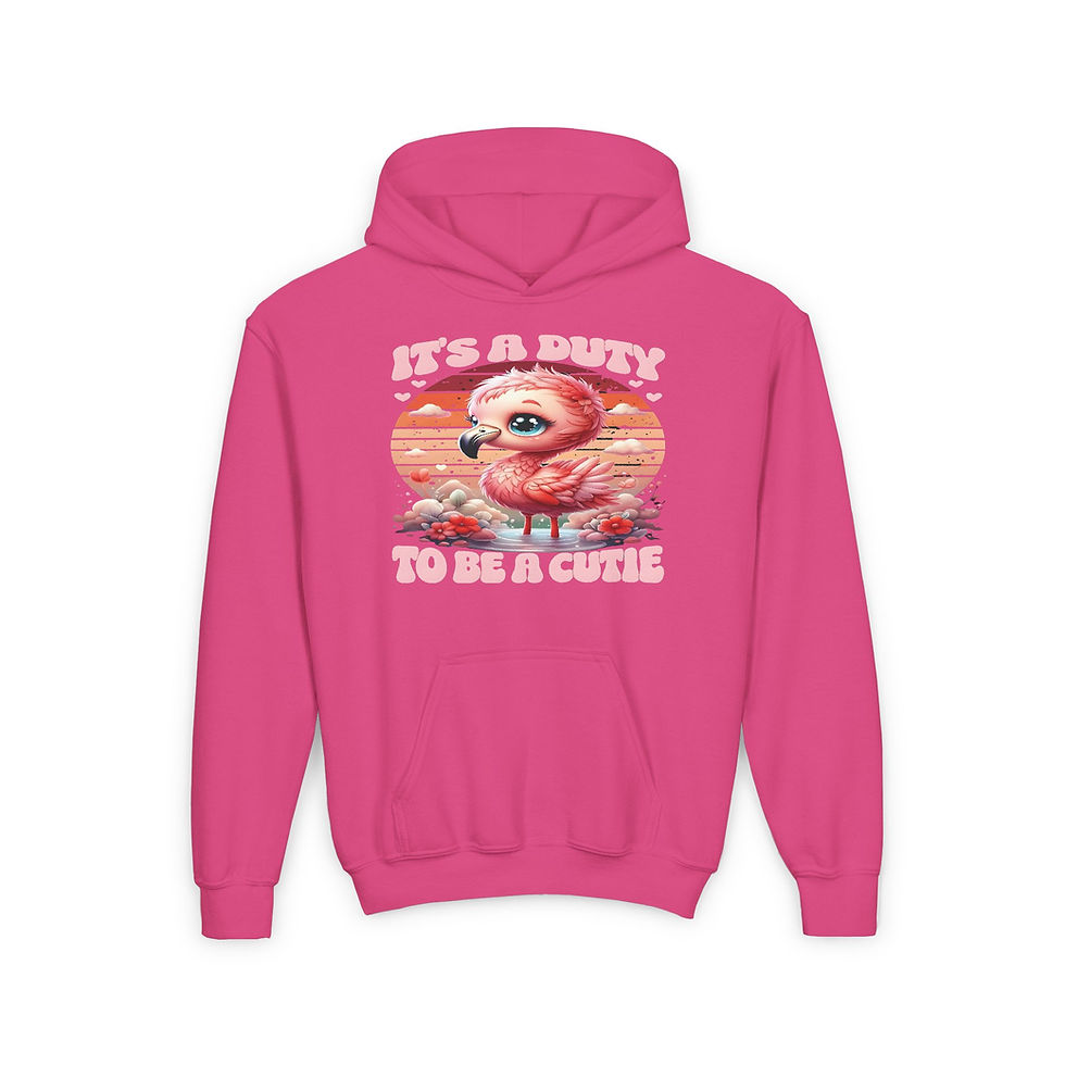 It's A Duty to Be a Cutie Heliconia Hoodie Front View