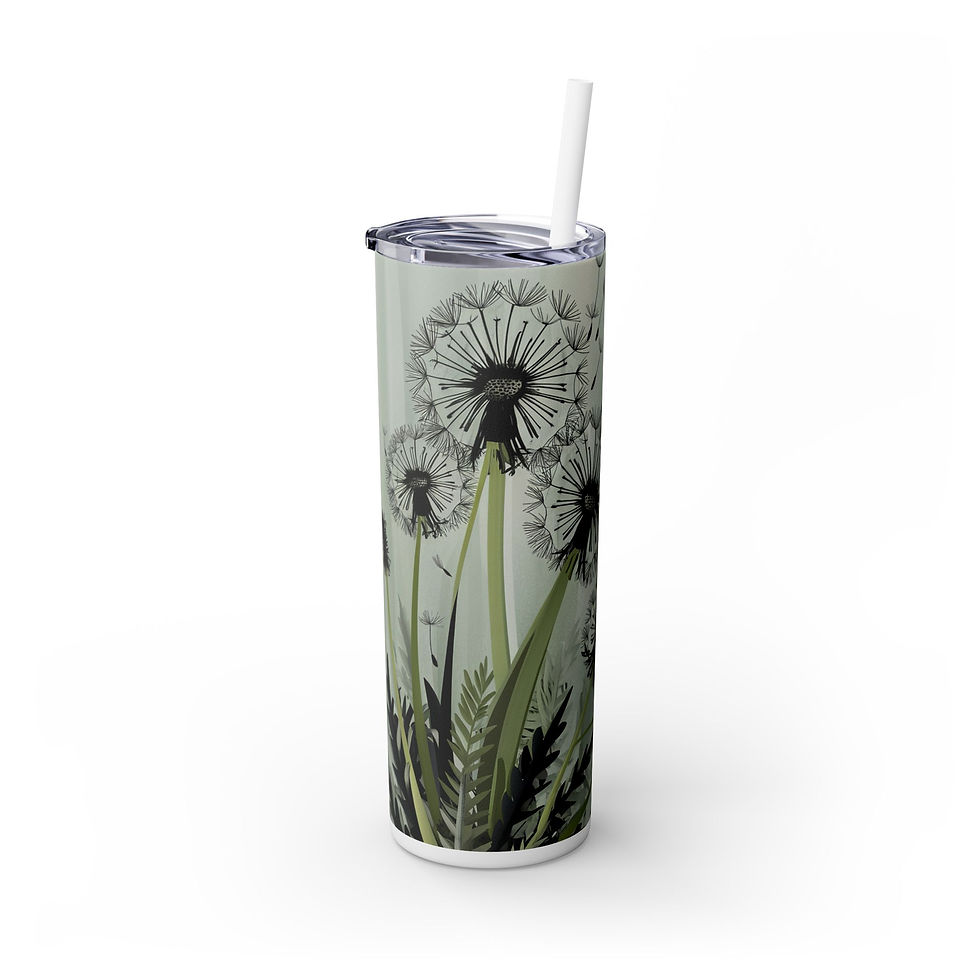 Dandelion 20 oz Skinny Tumbler Back View