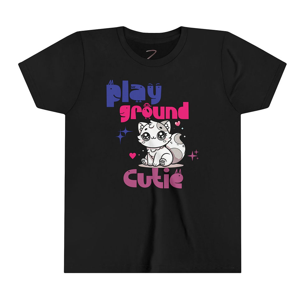 Play Ground Cutie Black Tee Front View