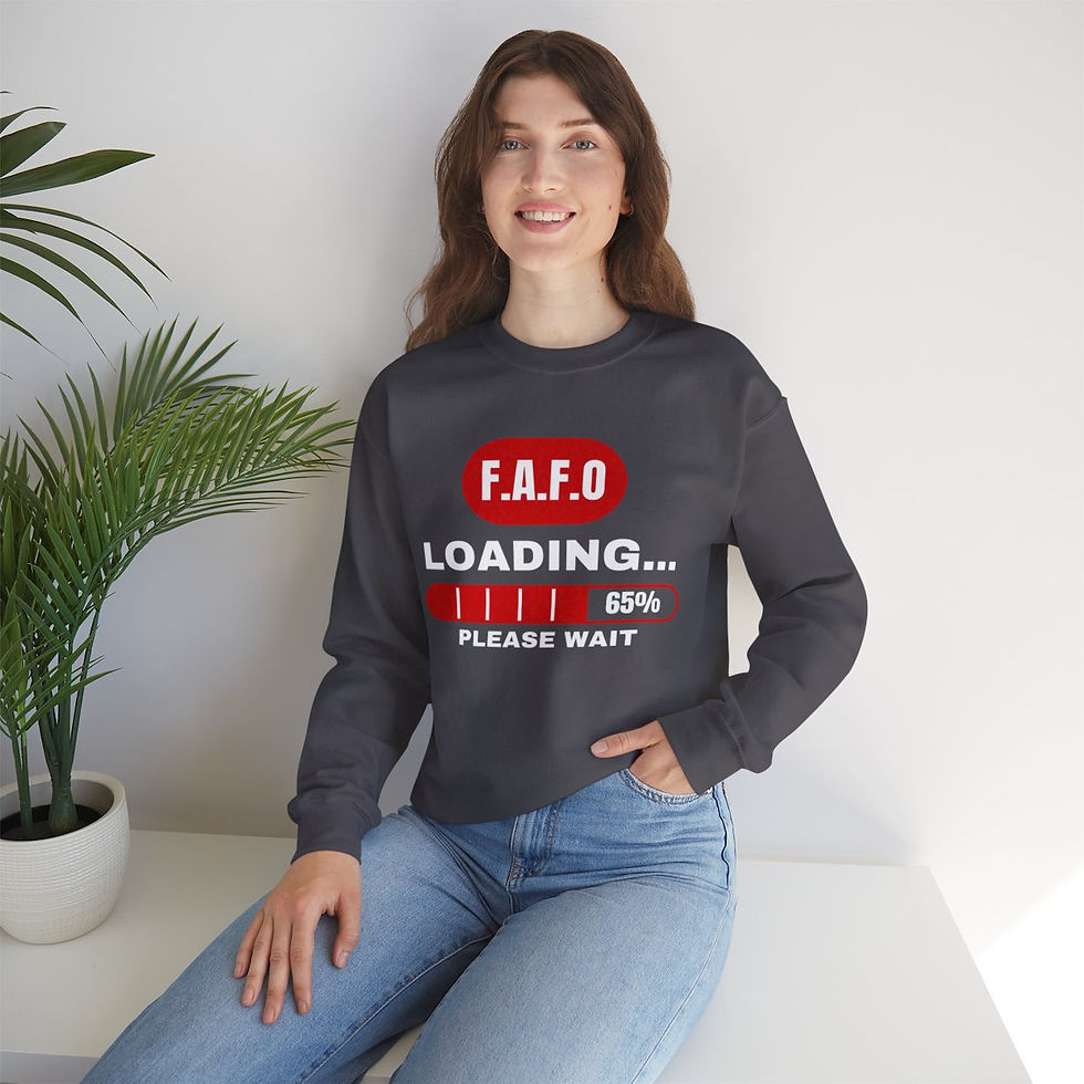 F.A.F.O Modeled Charcoal Heavy Blend™ Crewneck Sweatshirt