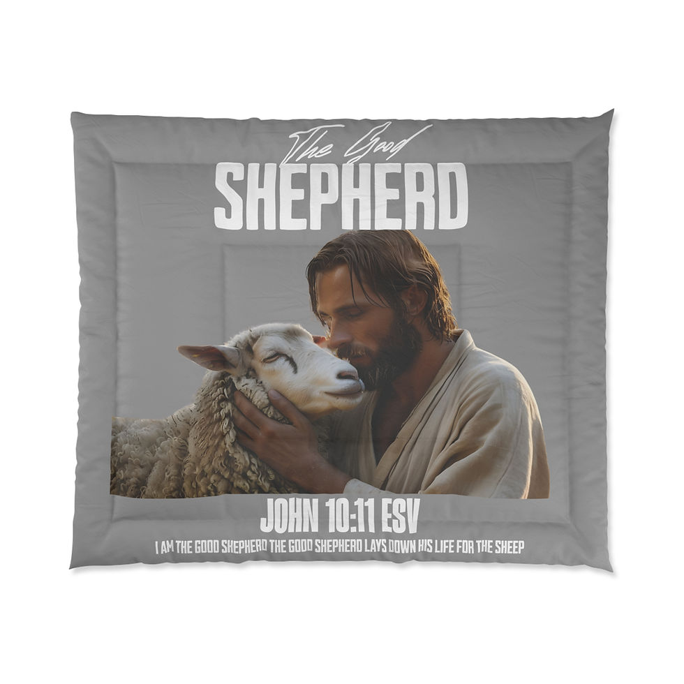 The Good Shepherd 104 x 88" Comforter Front View