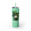 Thumbnail: Cute Kawaii Themed Seascape Green ST Patrick's Day Cat Skinny 20 oz Tumbler Front View