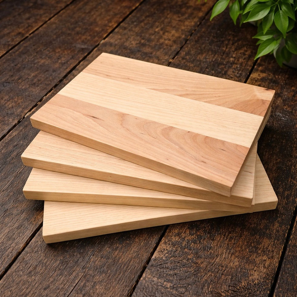 Thumbnail: Rustic Hickory Placemats - Thick Luxury Handmade Wooden Placemats
