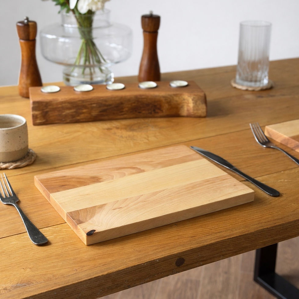 Thumbnail: Rustic Hickory Placemats - Thick Luxury Handmade Wooden Placemats