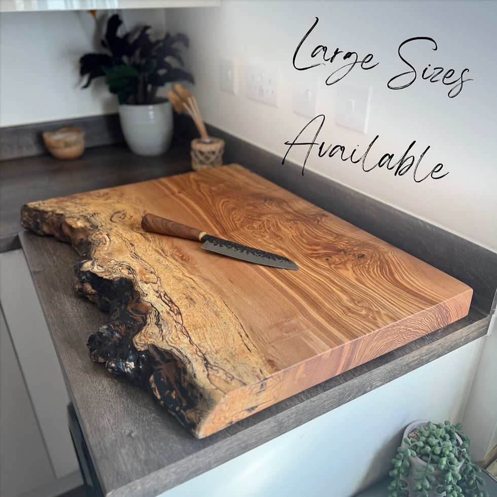 Thumbnail: RARE Live Edge Ash Chopping Board - Unique Large Spalted Ash Cutting Board