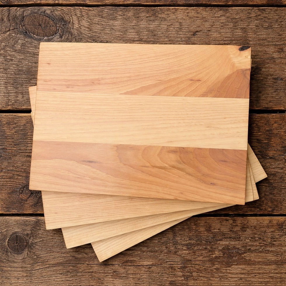 Thumbnail: Rustic Hickory Placemats - Thick Luxury Handmade Wooden Placemats