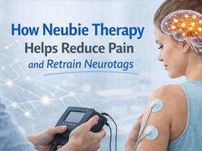 A doctor preforming Neubie therapy to a women 