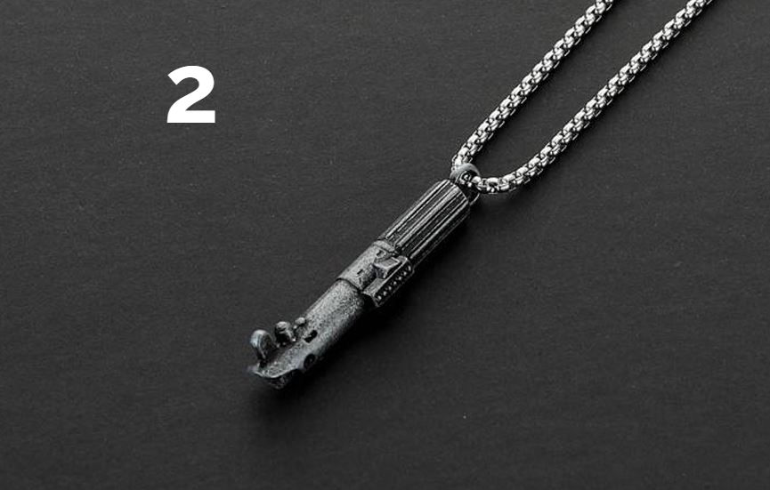 Miniature : PENDENTIF SABRE LASER - COLLIER EN METAL SABRE LASER