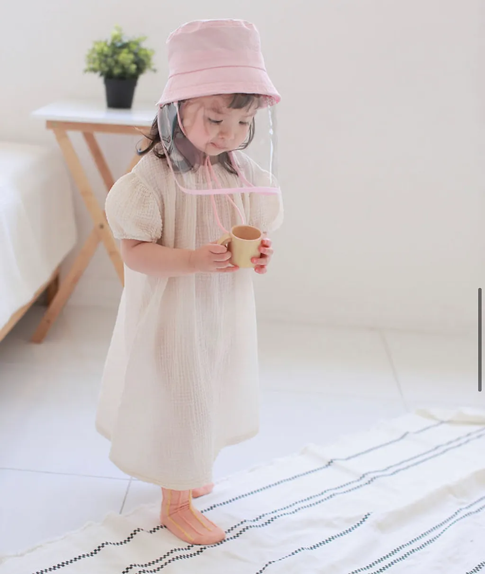 縮圖：熱銷款 寶貝的防疫面罩帽(可拆式)