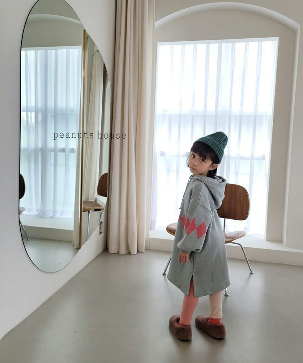 縮圖：幾何連帽洋裝