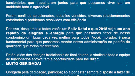 Feliz Natal e um próspero 2018