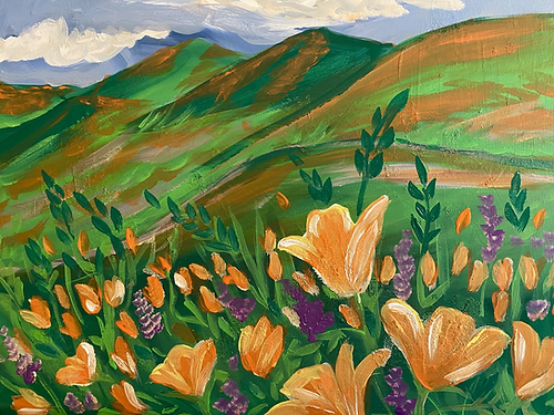 California Poppies Morning Paint Class