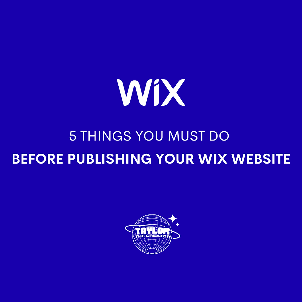Here's a quick checklist of the 5 must-do things before publishing your Wix website.