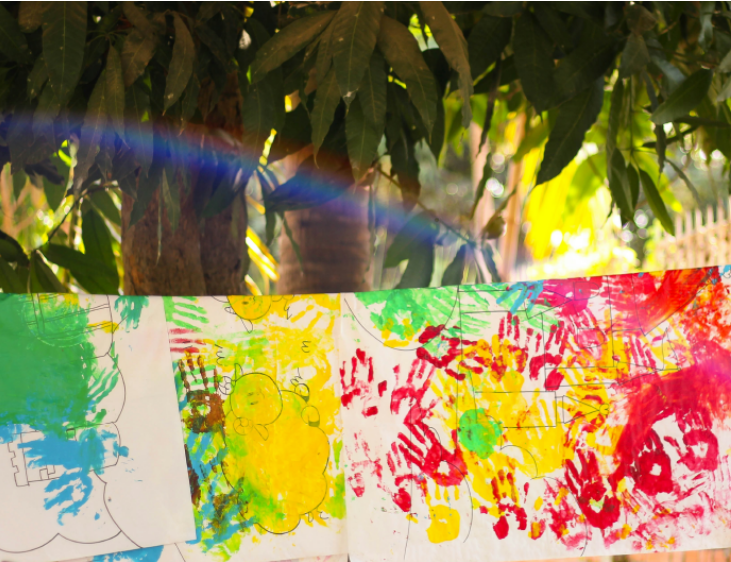 Children's hand paint