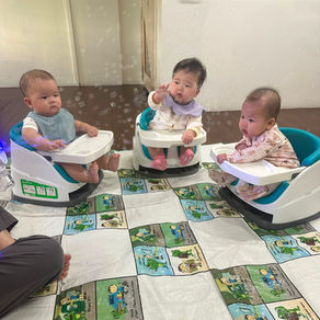🫧👶 Three adorable babies enjoying bubble playtime together! 💕✨