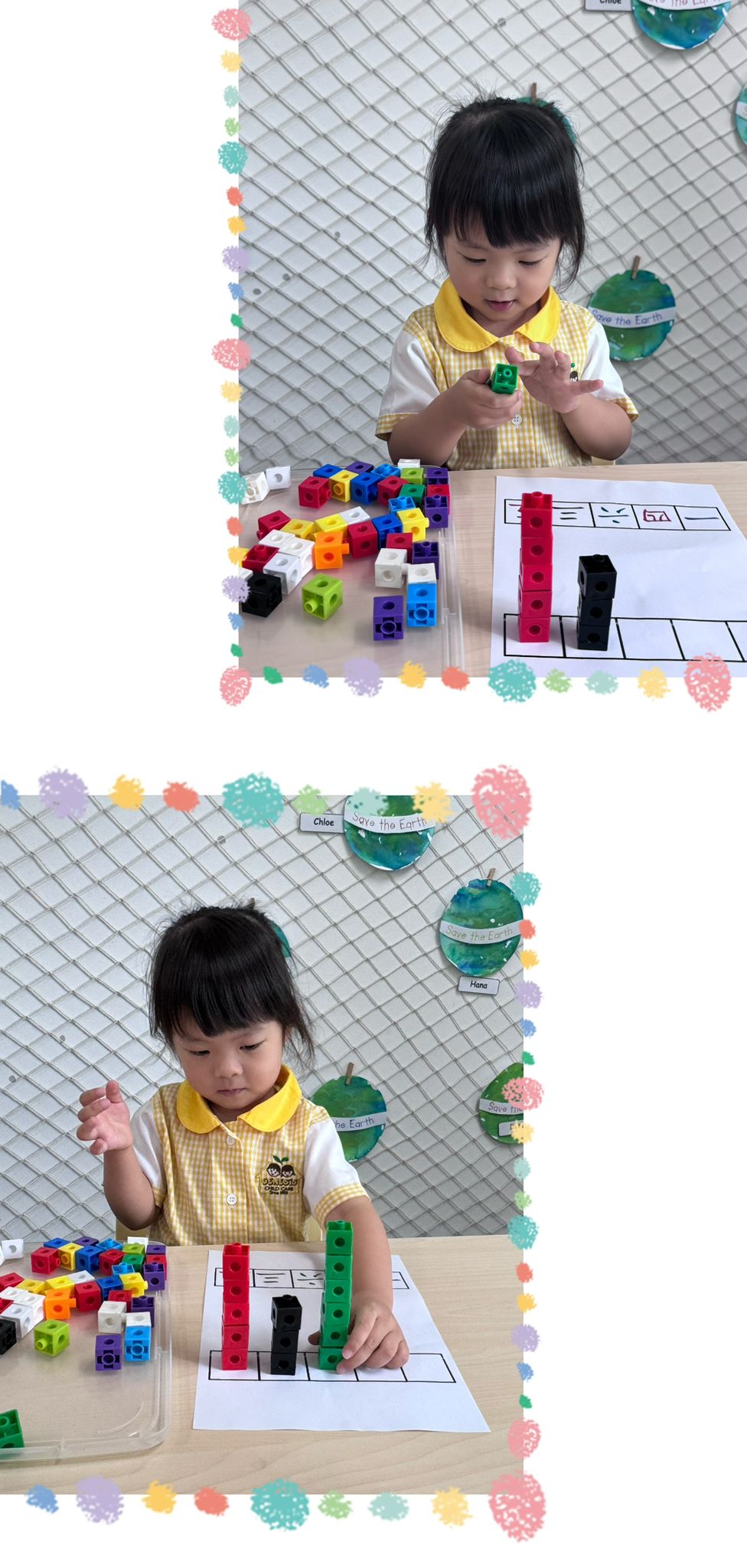 Learning numbers and counting with colorful blocks through hands-on play. 🔢🌈✨