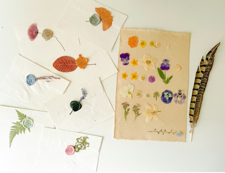 Art made from flower petals