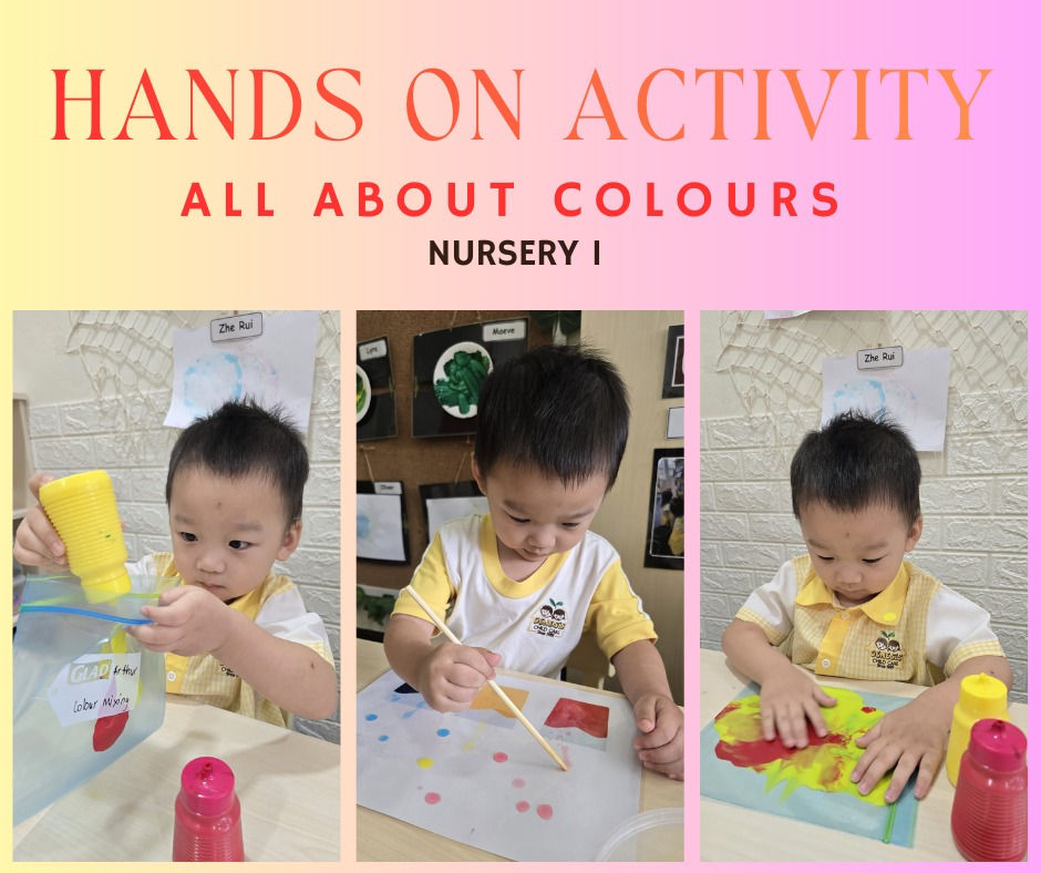 Nursery 1 Children Discovering Colors Through Hands-On Learning in a Fun and Meaningful Way