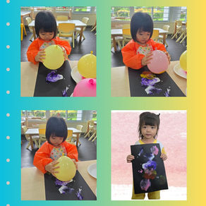 Creative balloon print art in full bloom! 🎈🎨