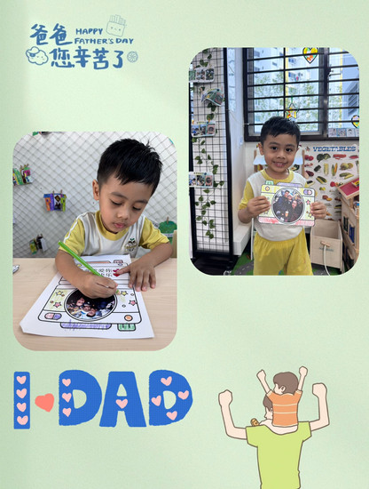 Celebrating Dad with love and creativity! 💙👨‍👧