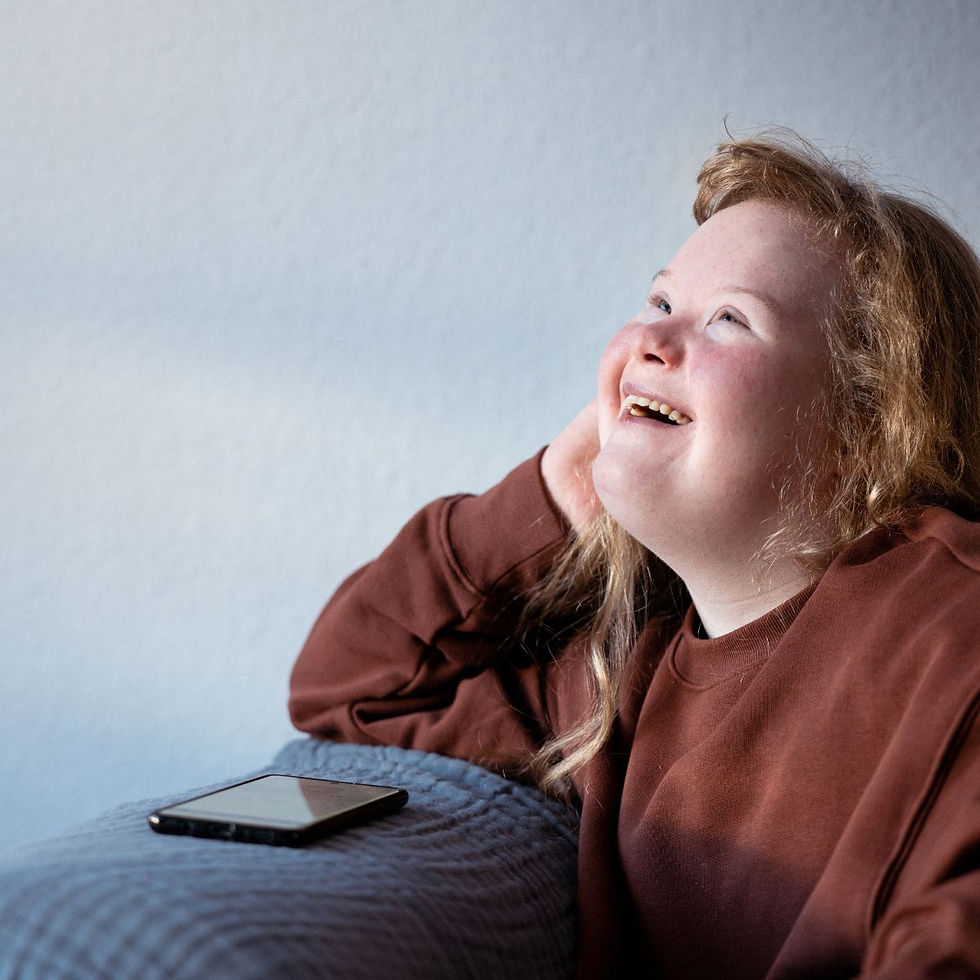 Child with special needs smiling