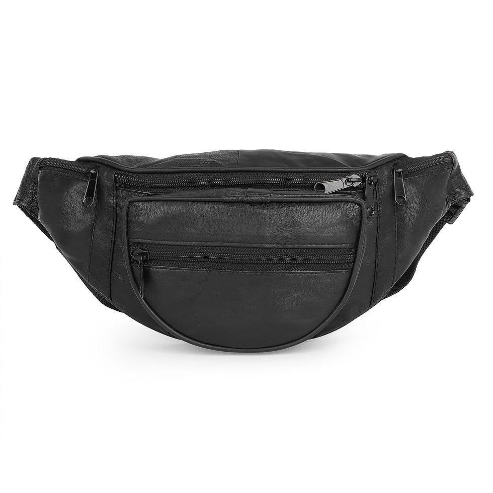 Walletous Black Leather Travel Fanny Pack – The Journeyman's Essential