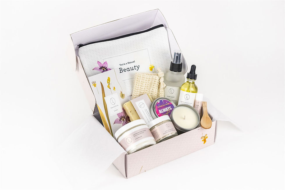 Thumbnail: Spa Gift Box, Natural Lavender Bath & Body Relaxing Package for Friend Brand A1