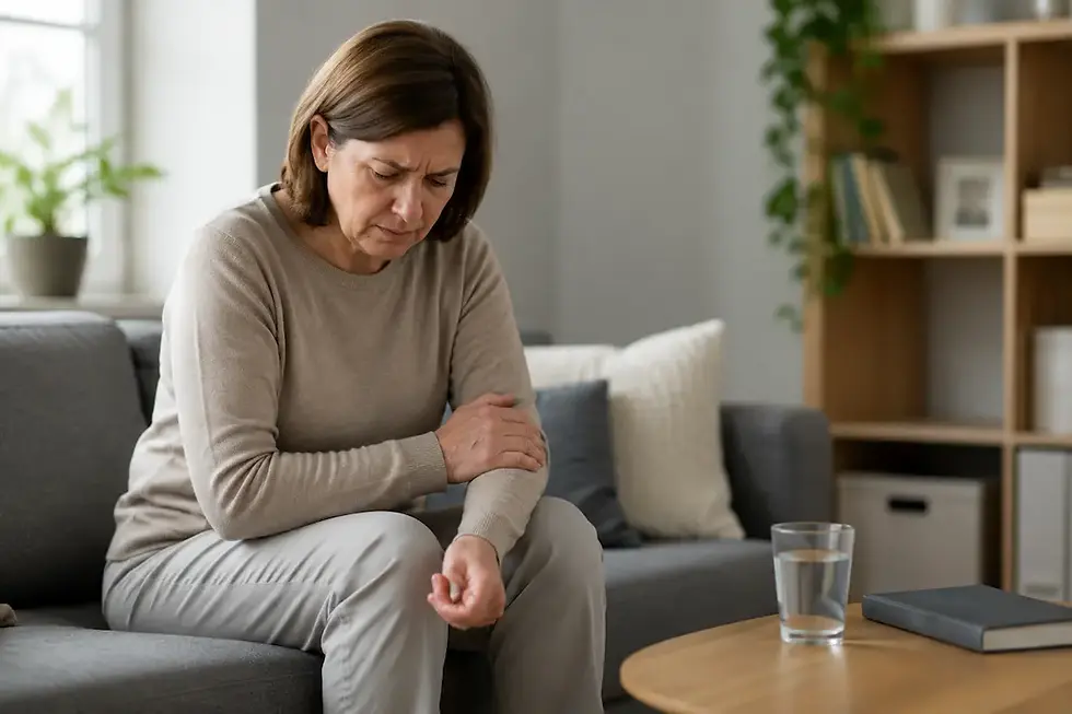 Person mit Multipler Sklerose in einer natürlichen Alltagssituation