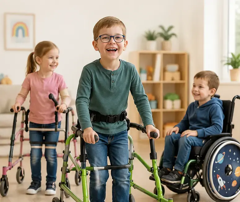 Individuell angepasste Gehhilfen und Mobilitätshilfen für Kinder und Erwachsene