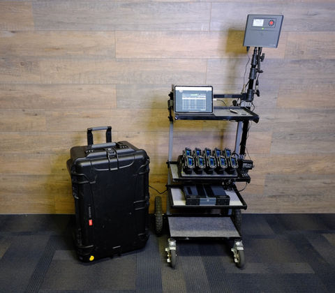 Riedel Bolero comms rental cart. For film and television production