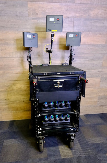 Riedel Bolero comms rental cart. For film and television production
