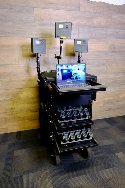 Riedel Bolero comms rental cart. For film and television production