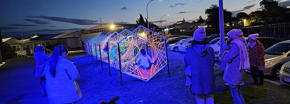 Raumati Night Market light display