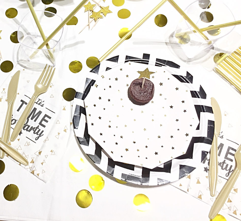 Thumbnail: Black & White Chevron Paper Lunch Plates 8ct