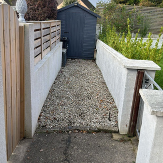 Side walkway after waste removal