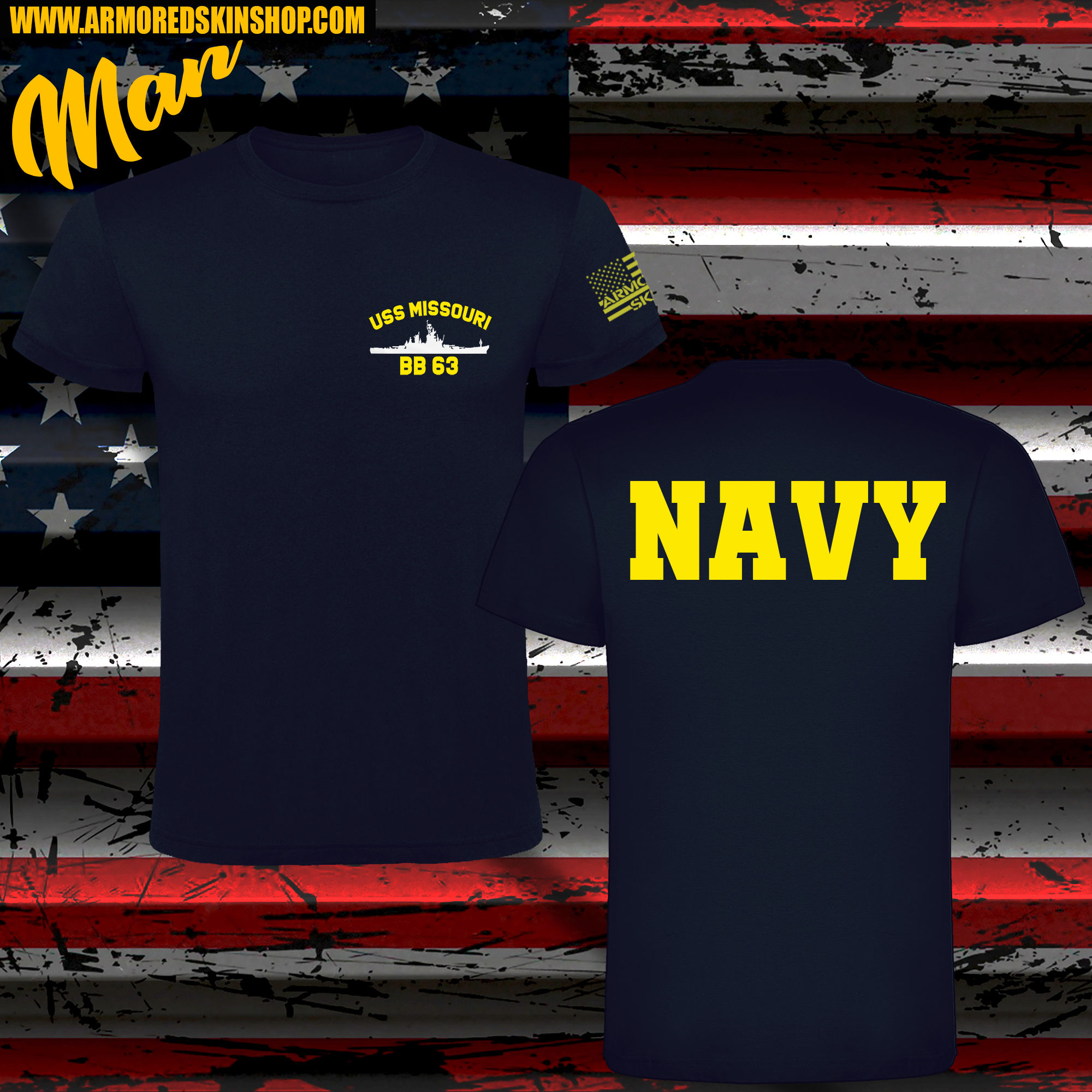 CAMISETA NAVY USS MISSOURI BB63
