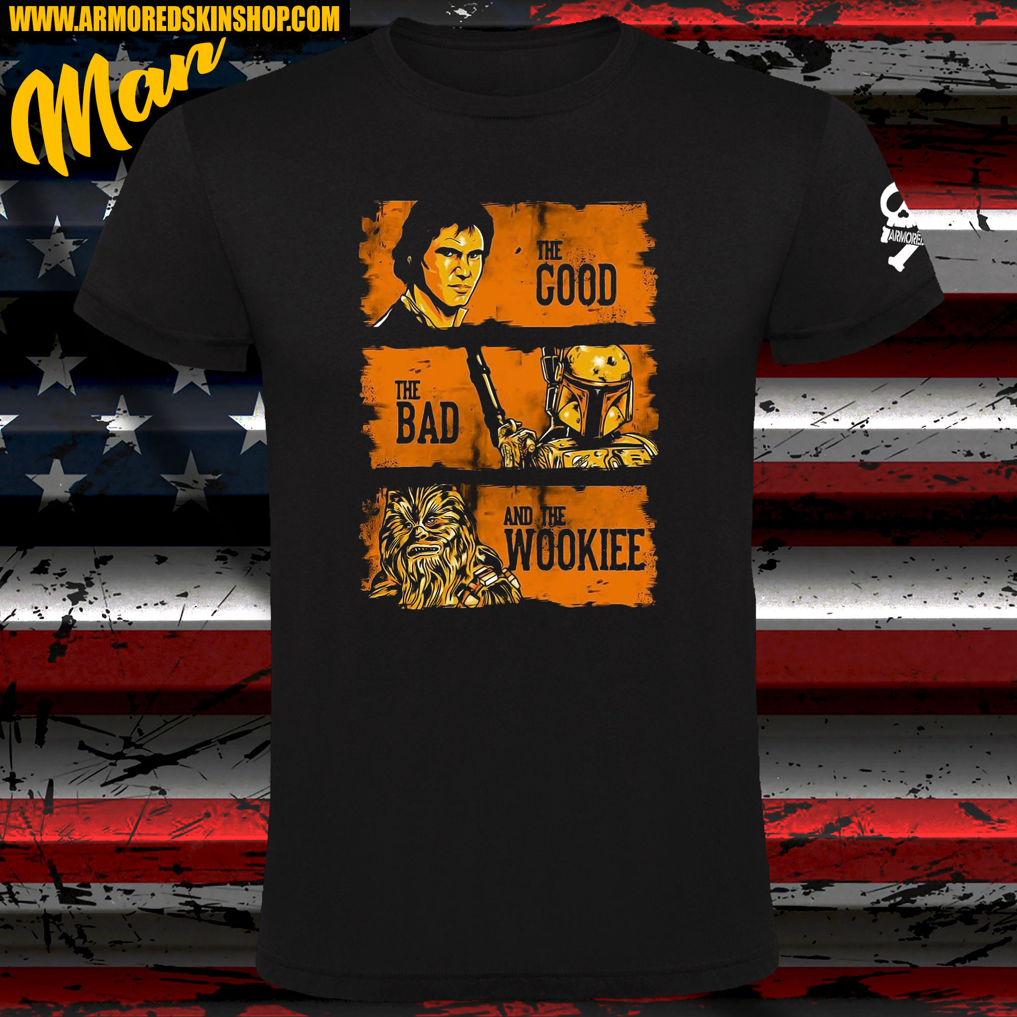 CAMISETA STAR WARS THE GOOD THE BAD