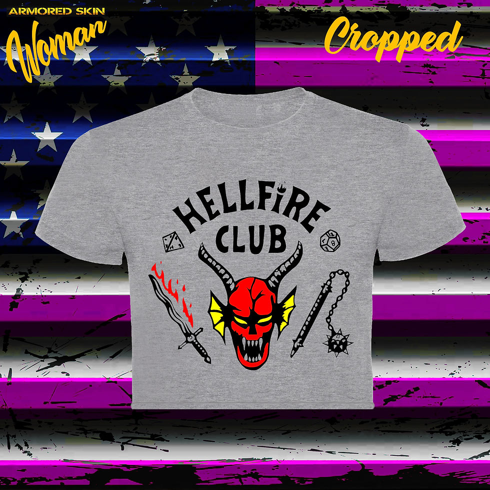 Miniatura: CAMISETA CROPPED STRANGER THINGS HELLFIRE CLUB