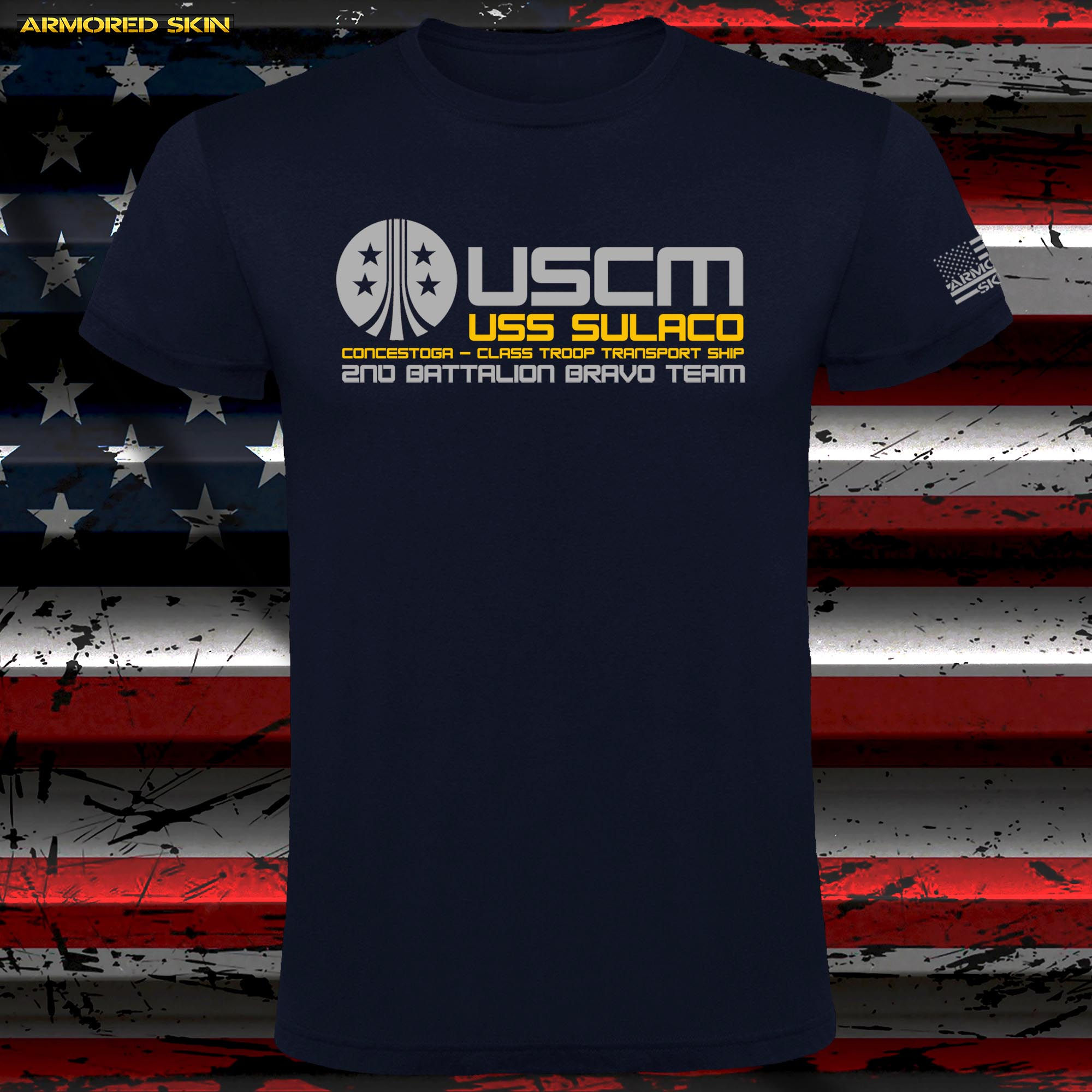 CAMISETA ALIENS USCM SULACO BRAVO TEAM