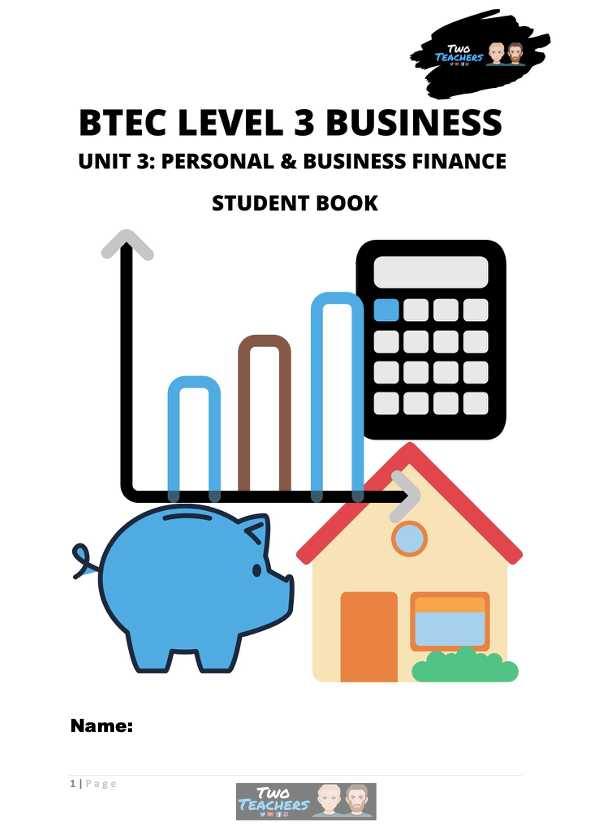 Thumbnail: BTEC Business Unit 3: Personal & Business Finance Aim A Resource Pack