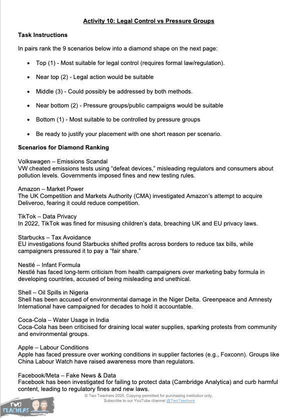 Thumbnail: Edexcel A Level Topic 4.4 Teacher Resource Pack