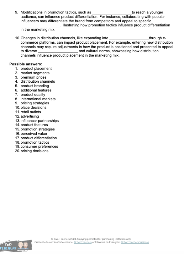 Thumbnail: Edexcel GCSE Topic 2.2 Teacher Resource Pack