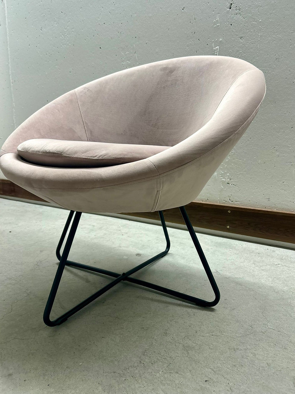 Schicker Sessel Samt Rosa Vintage Retro Stil